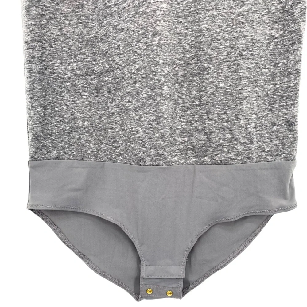 J. Crew Crewneck Pocket T-Shirt Bodysuit Heather Gray New